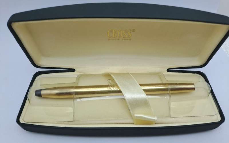 Vintage 1/20 Rolled Gold Gross Fountain Pen with 14kt 585 GOLD Nib-Ink Tested-Ireland