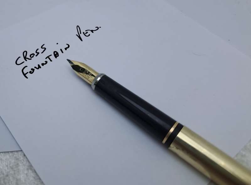 Vintage 1/20 Rolled Gold Gross Fountain Pen with 14kt 585 GOLD Nib-Ink Tested-Ireland
