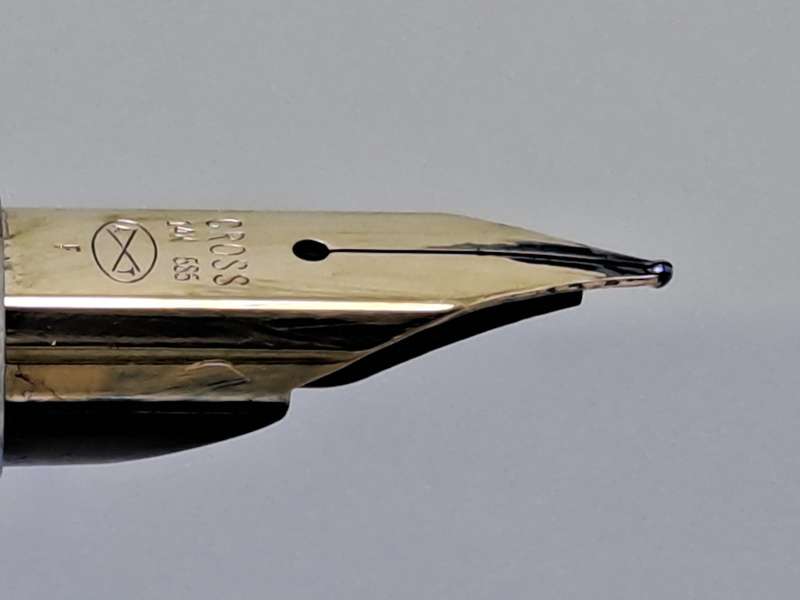 Vintage 1/20 Rolled Gold Gross Fountain Pen with 14kt 585 GOLD Nib-Ink Tested-Ireland