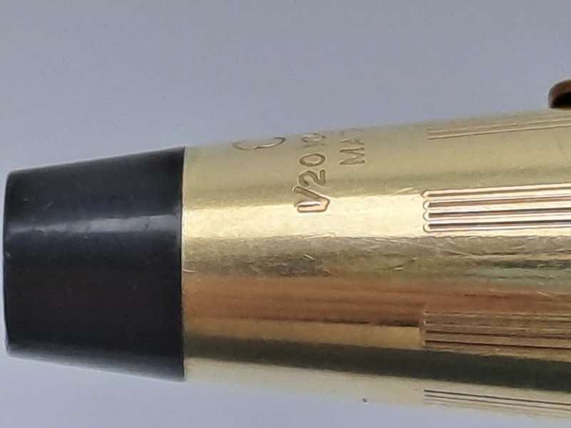 Vintage 1/20 Rolled Gold Gross Fountain Pen with 14kt 585 GOLD Nib-Ink Tested-Ireland
