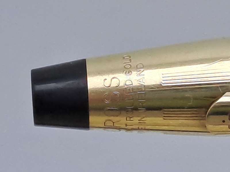 Vintage 1/20 Rolled Gold Gross Fountain Pen with 14kt 585 GOLD Nib-Ink Tested-Ireland