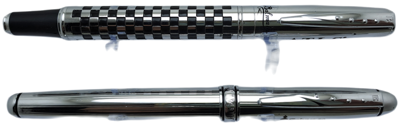 2 Pre-owned Balmain Ballpoint Pens -Boxed- Branded and one engraved -Ink is ok