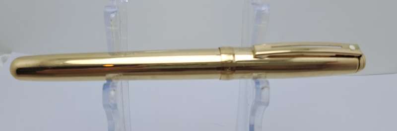 Vintage Gold plated White Dot Sheaffer Rollerball Pen - No Case - Ink is good -USA