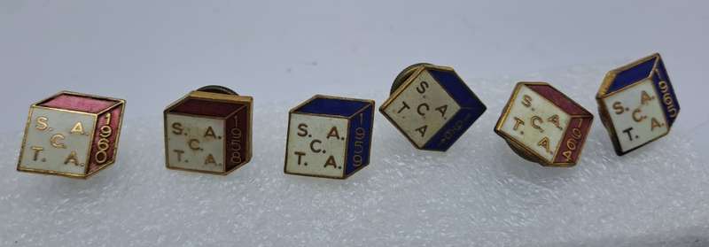 6 Vintage SACTA Pins-1958_1959_1960_1961_1964 and 1965