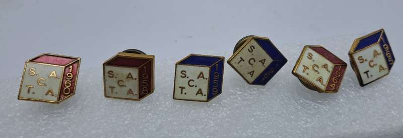 6 Vintage SACTA Pins-1958_1959_1960_1961_1964 and 1965