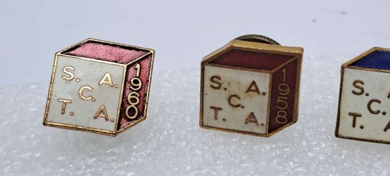 6 Vintage SACTA Pins-1958_1959_1960_1961_1964 and 1965