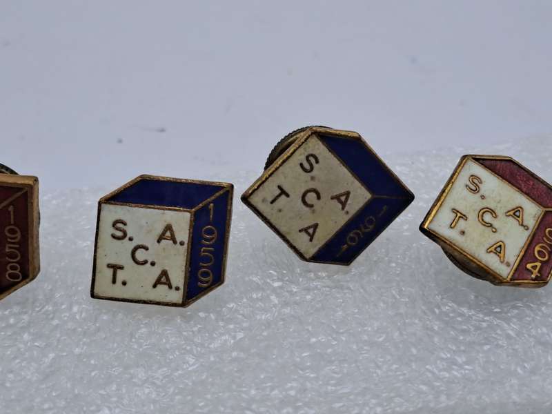 6 Vintage SACTA Pins-1958_1959_1960_1961_1964 and 1965