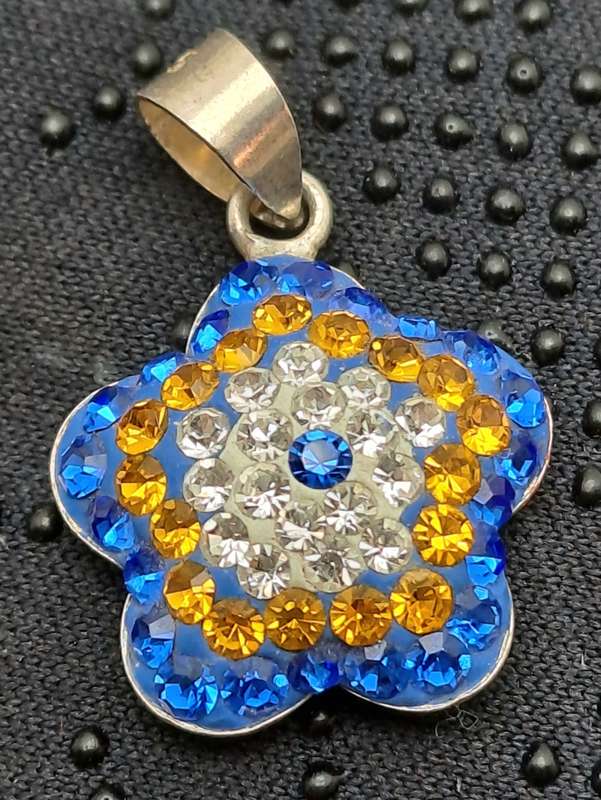 Sterling Silver 925 Flower Pendant 15mm x 15mm