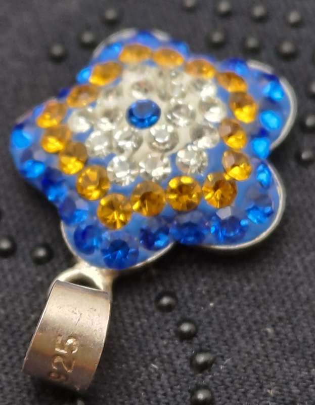 Sterling Silver 925 Flower Pendant 15mm x 15mm