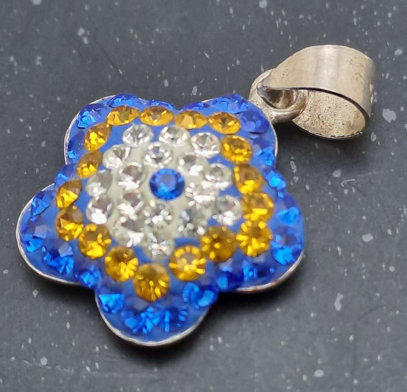 Sterling Silver 925 Flower Pendant 15mm x 15mm
