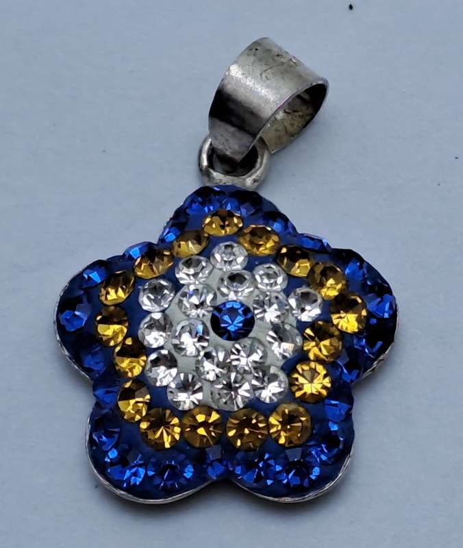Sterling Silver 925 Flower Pendant 15mm x 15mm