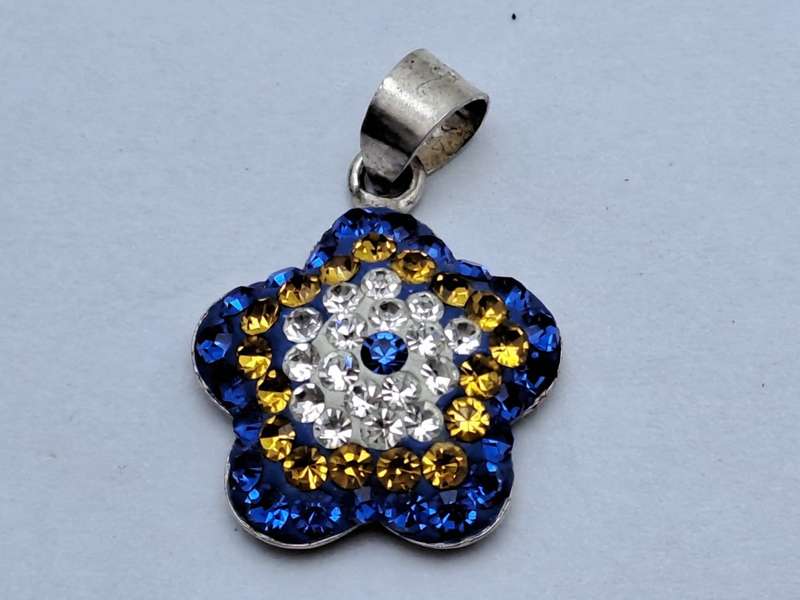 Sterling Silver 925 Flower Pendant 15mm x 15mm