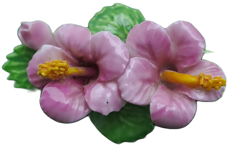 Vintage Floral Denton Bone China Brooch -Made in England