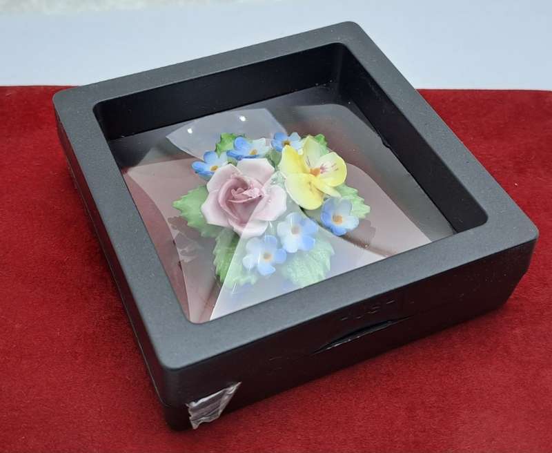 Vintage Floral Denton Bone China Brooch -Made in England