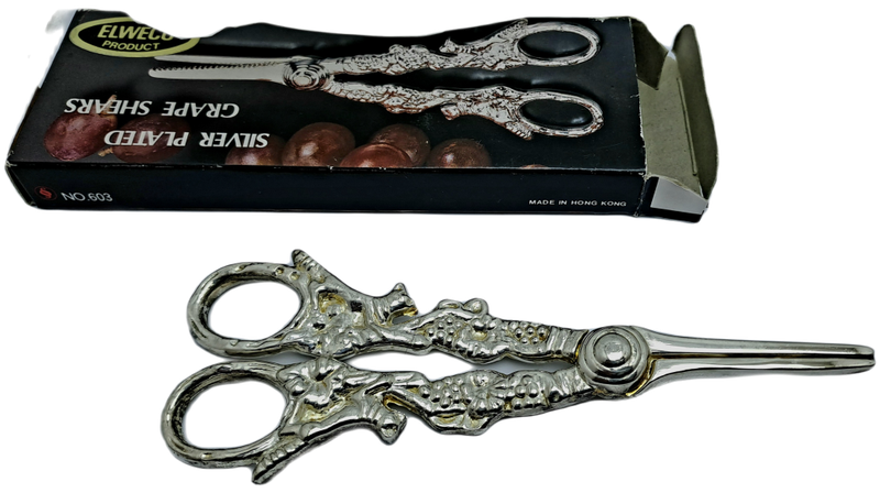 Vintage Elweco Silver Plated Grape Shears -boxed