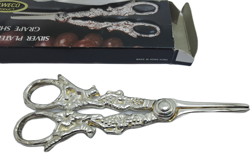 Vintage Elweco Silver Plated Grape Shears -boxed