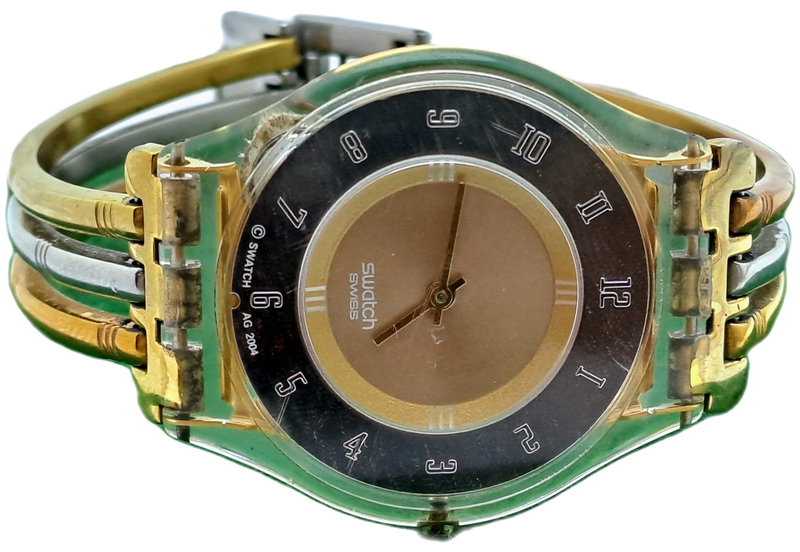 Pre-Owned 2004 Swiss Made Ladies SKIN Swatch watch working