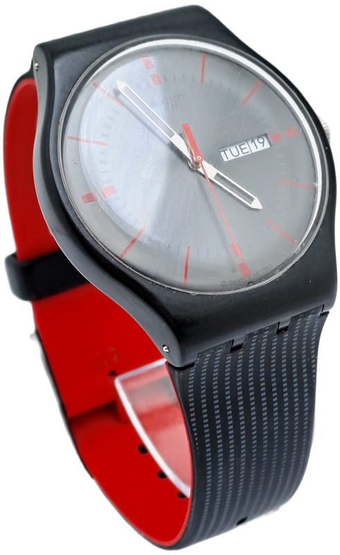 Pre-Owned 2013 Swiss Made Swatch Watch IT09 V8 working 14-0 Silicon Strap