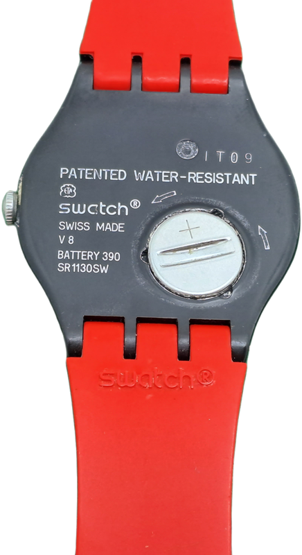 Pre-Owned 2013 Swiss Made Swatch Watch IT09 V8 working 14-0 Silicon Strap
