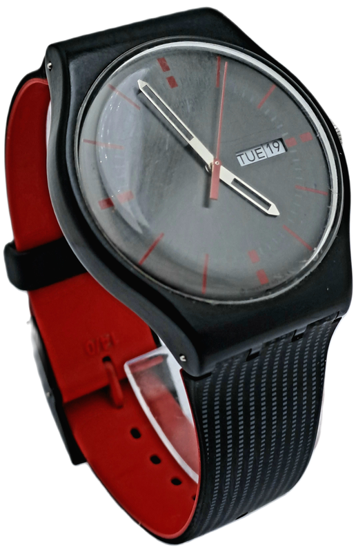 Pre-Owned 2013 Swiss Made Swatch Watch IT09 V8 working 14-0 Silicon Strap