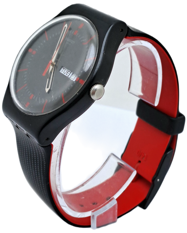 Pre-Owned 2013 Swiss Made Swatch Watch IT09 V8 working 14-0 Silicon Strap