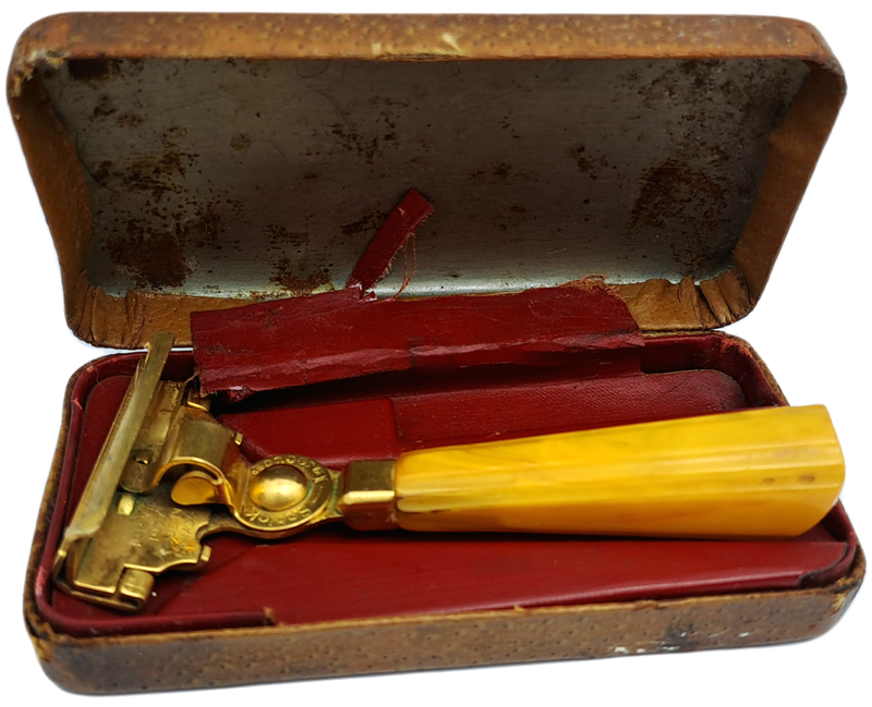 Vintage 1937 Patent Schick Safety Razor made in Canada - in tin -No Key