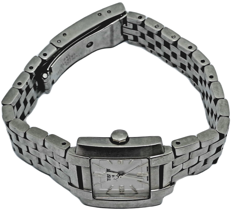 Pre-owned Ladies Tissot Quartz Watch L835/935 SKP-JA-1 -Working- a piece of the strap is missing,