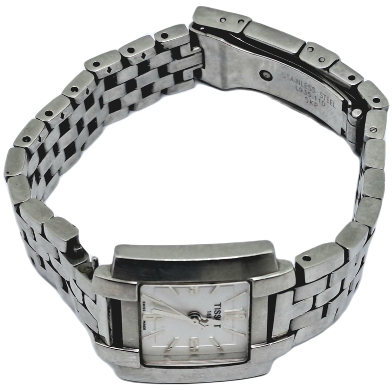 Pre-owned Ladies Tissot Quartz Watch L835/935 SKP-JA-1 -Working- a piece of the strap is missing,