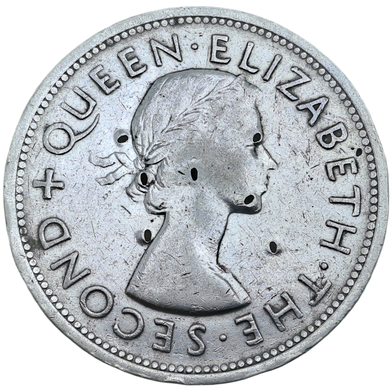 1953 Southern Rhodesia Silver 1 Crown -100th Birthday of Cecil Rhodes-