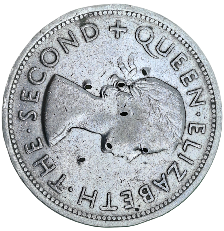 1953 Southern Rhodesia Silver 1 Crown -100th Birthday of Cecil Rhodes-