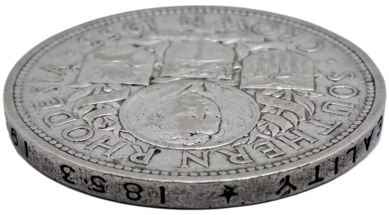 1953 Southern Rhodesia Silver 1 Crown -100th Birthday of Cecil Rhodes-