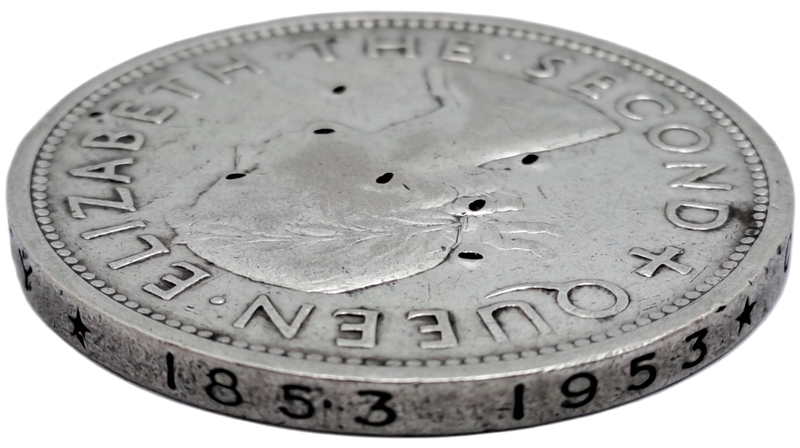 1953 Southern Rhodesia Silver 1 Crown -100th Birthday of Cecil Rhodes-