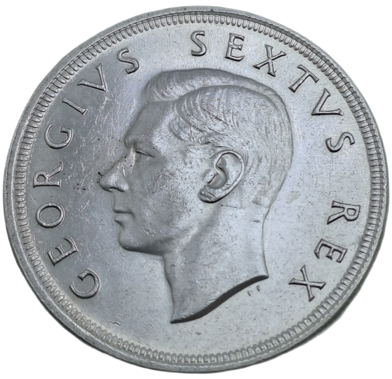 1948 South Africa Silver 5 Shillings - George VI 5 Shillings