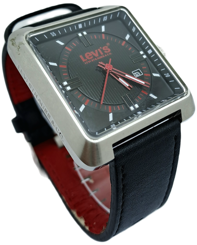 Pre-owned Unused Men`s Levi`s LTE 0102 Quartz watch Red Loop Collection by Strauss & Co.