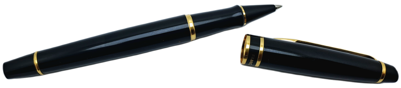 Vintage Waterman Rollerball pen-Black and Gold-pen  In Box -Ink is dry