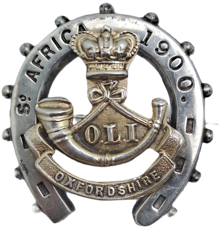 Rare Boer War HallMarked Silver Sweetheart brooch `So Africa 1900. Oxfordshire Light infantry