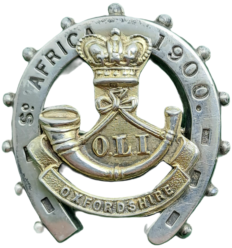 Rare Boer War HallMarked Silver Sweetheart brooch `So Africa 1900. Oxfordshire Light infantry