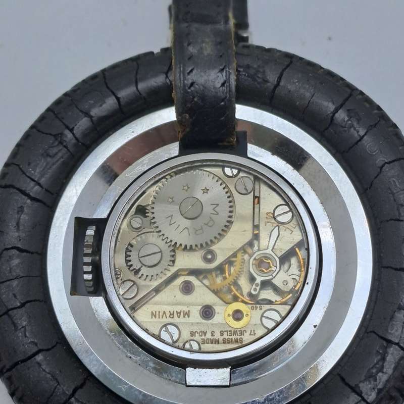 Vintage 1930-1940`s SADI Marvin Pocket watch keychain wheel watch manual winding Swiss Made