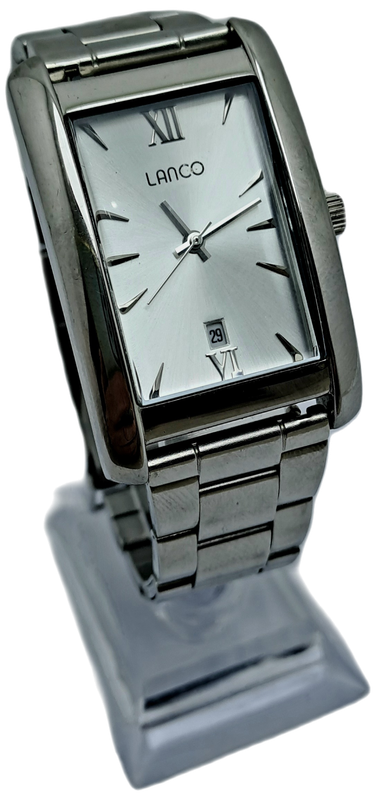 Pre-owned Stainless Steel Universal lanco Quartz-Date- watch -Working -Boxed