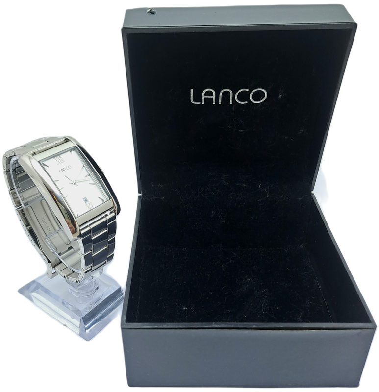 Pre-owned Stainless Steel Universal lanco Quartz-Date- watch -Working -Boxed