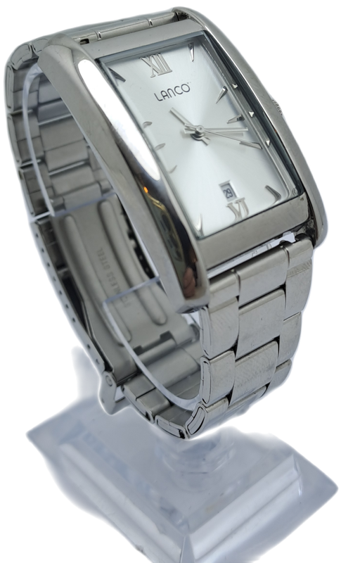 Pre-owned Stainless Steel Universal lanco Quartz-Date- watch -Working -Boxed
