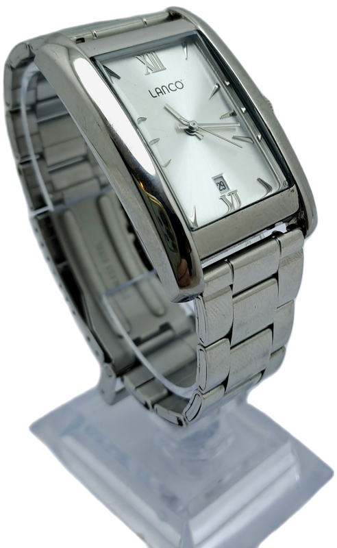 Pre-owned Stainless Steel Universal lanco Quartz-Date- watch -Working -Boxed