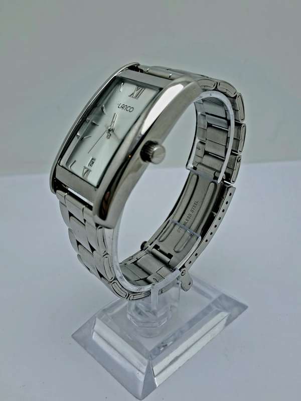 Pre-owned Stainless Steel Universal lanco Quartz-Date- watch -Working -Boxed
