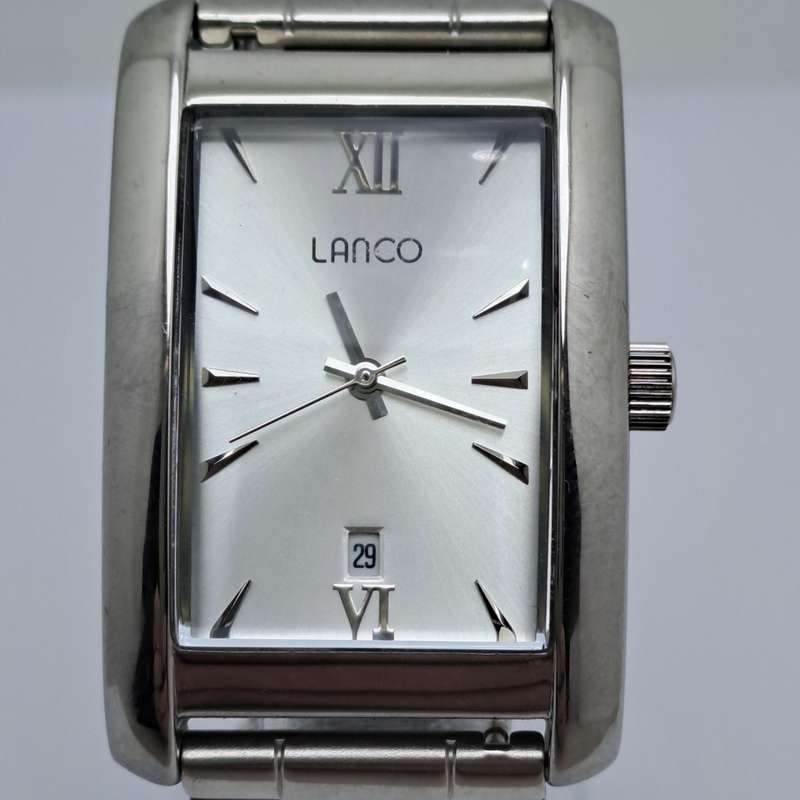 Pre-owned Stainless Steel Universal lanco Quartz-Date- watch -Working -Boxed