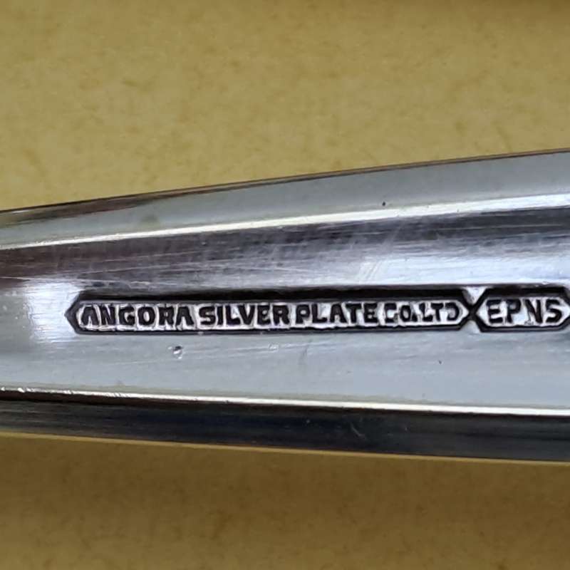 3pc Vintage Angora Silver Plate EPNS Childrens Cutlery set-Sheffield England.Boxed