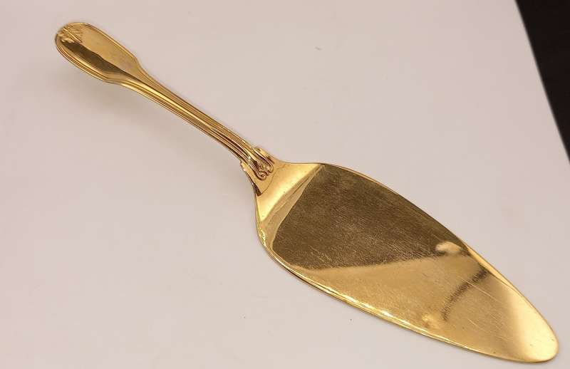 Vintage German Gold Plated Cake Lifter -190mm Boxed