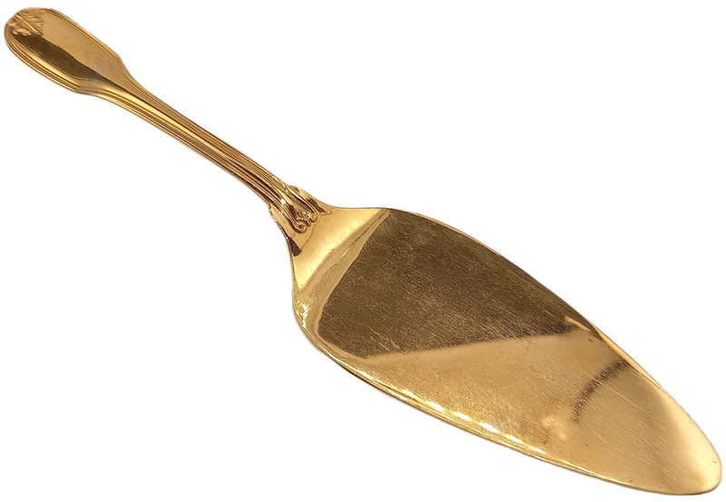 Vintage German Gold Plated Cake Lifter -190mm Boxed