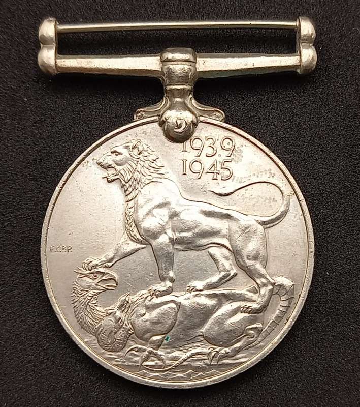 WW2 1939-1945 Defence Medal with Ribbon Engraved C.Wolov  616771