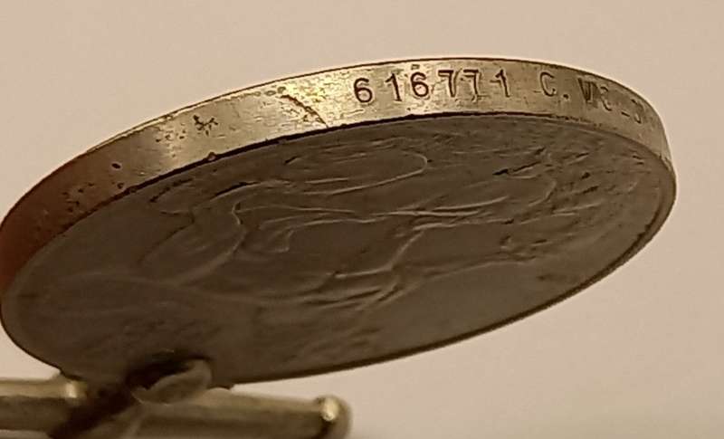 WW2 1939-1945 Defence Medal with Ribbon Engraved C.Wolov  616771