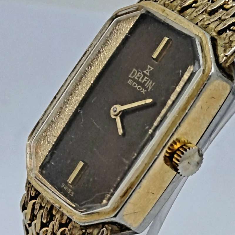 Vintage Ladies DELPHIN EDOX Swiss Made Mechanical watch - working